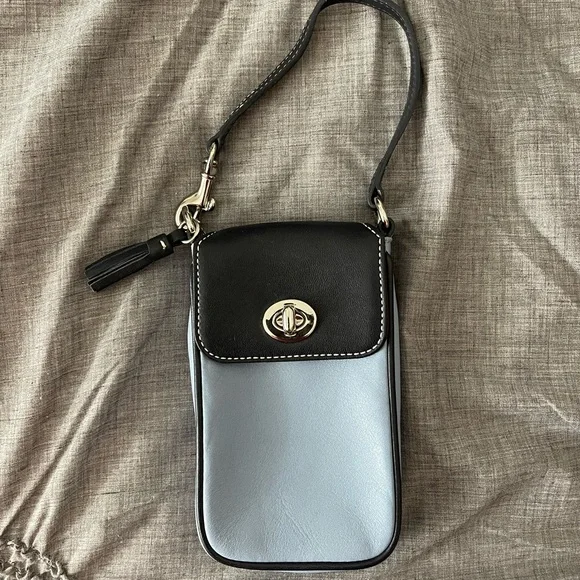 Small Coach cell phone bag with toggle clasp - gently used - Picture 1 of 8